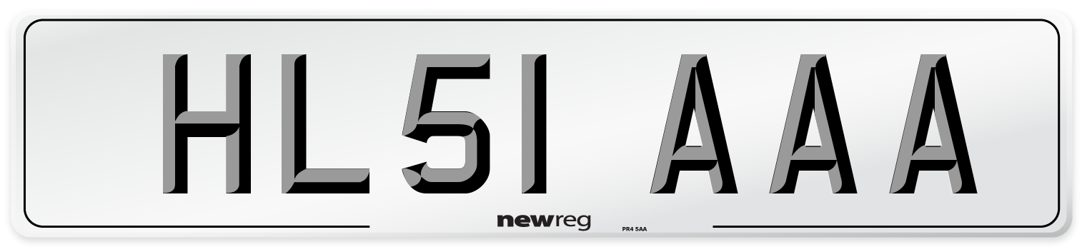 HL51 AAA Number Plate from New Reg